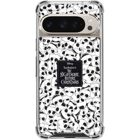 Disney The Nightmare Before Christmas Jack Skellington Pattern Pixel 9/9 Pro Clear Case